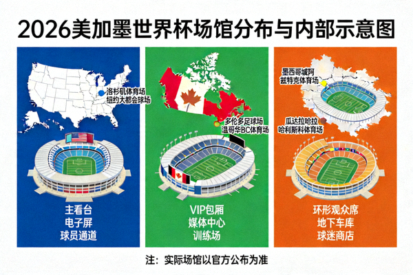 美国纽约大都会体育场外观全景，2026美加墨世界杯主要承办场馆之一，可容纳超过8万名观众