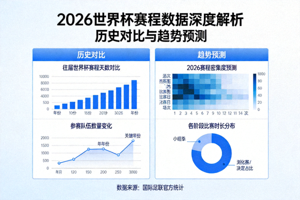 2026世界杯赛程数据深度解析图表，包含历史对比与趋势预测