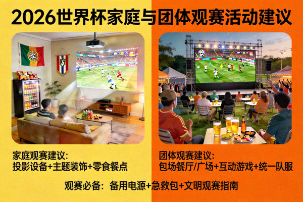 2026世界杯家庭与团体观赛活动建议图