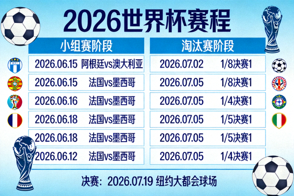 2026世界杯赛程打印版与海报设计示意图