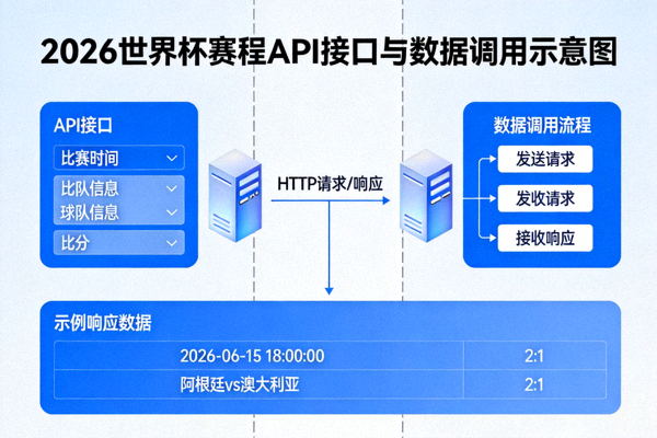 2026世界杯赛程API接口与数据调用示意图
