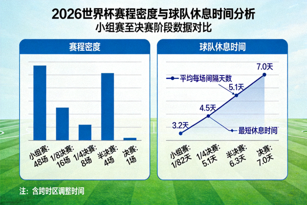 2026世界杯赛程密度与球队休息时间分析图表